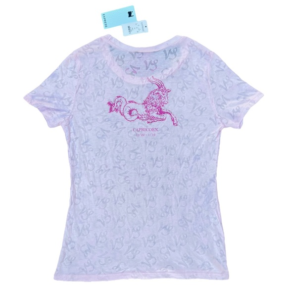 NWT / Y2K Capricorn Bling Zodiac Graphic Tee - Picture 4 of 5